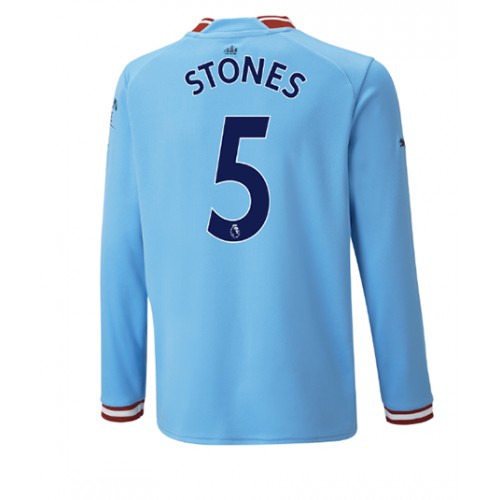 Fotbalové Dres Manchester City John Stones #5 Domácí 2022-23 Dlouhý Rukáv